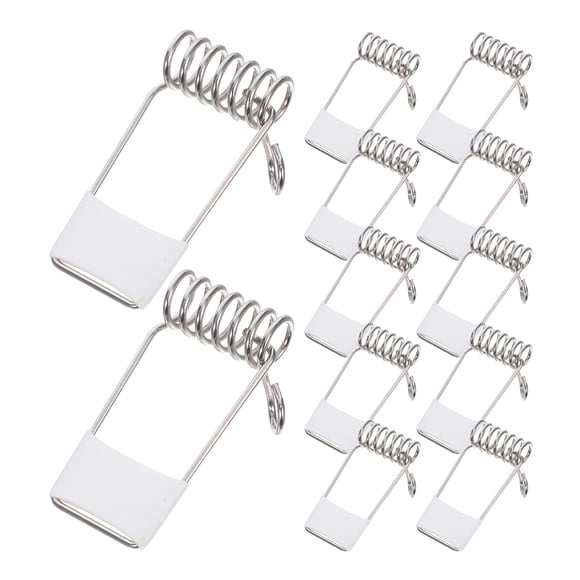 EXHUMKY 30Pcs Universal Recessed Lighting Spring Clips Silver Plastic for Bedroom