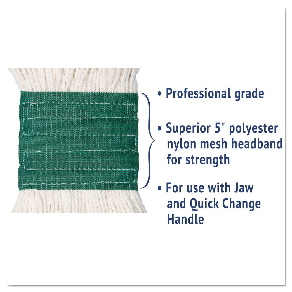 Boardwalk BWK502WHEA Cotton/ Synthetic Fiber Super Loop Wet Mop Head - Medium, White