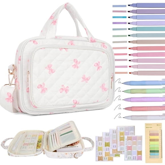 GASTROPOD Candy Bible Cover Case for Women Large Bible Bag Bible Study Supplies Church Camp Essentials Christian Gifts for Women Journaling Kit Quilted Bible Book Sleeve