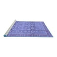 thumbnail image 2 of Ahgly Company Machine Washable Indoor Round Oriental Blue Traditional Area Rugs, 5' Round, 2 of 4