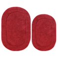 thumbnail image 2 of Superior Non-Slip Washable Bath Rug Set, 20" x 30", 24" x 36", Burgundy, 2 of 11