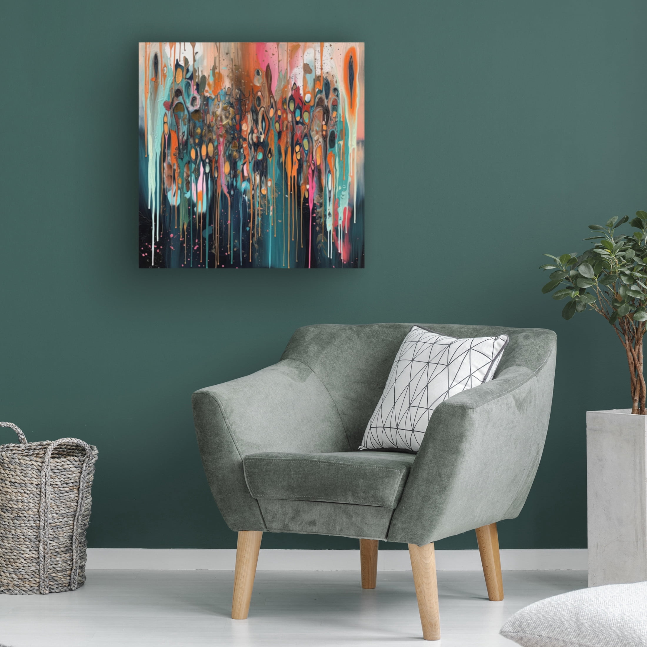 Canvas Wall Art - Sasha 'Impulsive II' Wall Art for Living Room, Bedroom, or Office Décor by Trademark Fine Art - 14 x 14 Inches