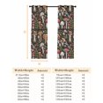 thumbnail image 6 of Fsddascl Thanksgiving Mushrooms Blackout Curtains for Bedroom/Living Room, Thermal Insulated Kitchen Curtains, Green Leaves Black Pastoral Grommet Darkening Window Treatment Drapes 27.5"x39"x2, 6 of 6
