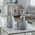 thumbnail image 3 of Uttermost Storm Contemporary Iron and Glass Bottles in Silver (Set of 2), 3 of 3