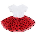 thumbnail image 4 of IBTOM CASTLE Baby Girls 1st 2nd Birthday Outfit Mouse Polka Dots Tutu Princess Dress with Sequin Headband Clothes Set for Cake Smash Photo Shoot 2 Years Ladybug - Polka Dots, 4 of 8