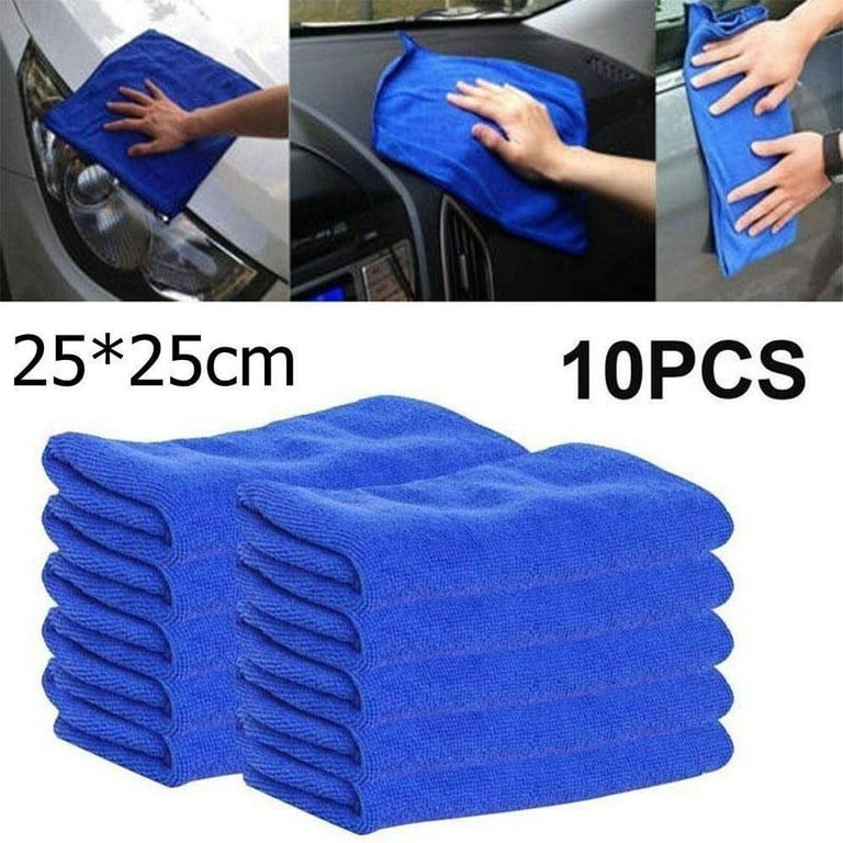 SKYCARPER Large Car Drying Towel 25 x 25cm (30 Pack) - Microfiber Car Wash Towels, Ultra Absorbent Microfiber Car Towels, Lint and Scratch Free Microfiber