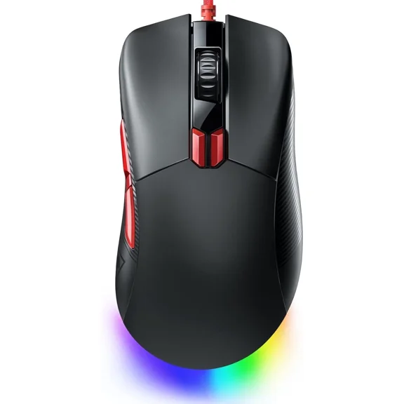 RHEA- Eksa Em500 Wired Gaming Mouse – Rgb, 8 Buttons, 12400 Dpi – New In Box