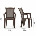thumbnail image 2 of 3-Piece Outdoor Bistro Set with Mira Chairs and Solora Table, Brown, 2 of 4