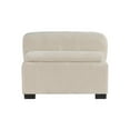 thumbnail image 4 of Rix 45 inch Modular Armless Chair- Beige Corduroy Fabric- Black Wood Legs, 4 of 6