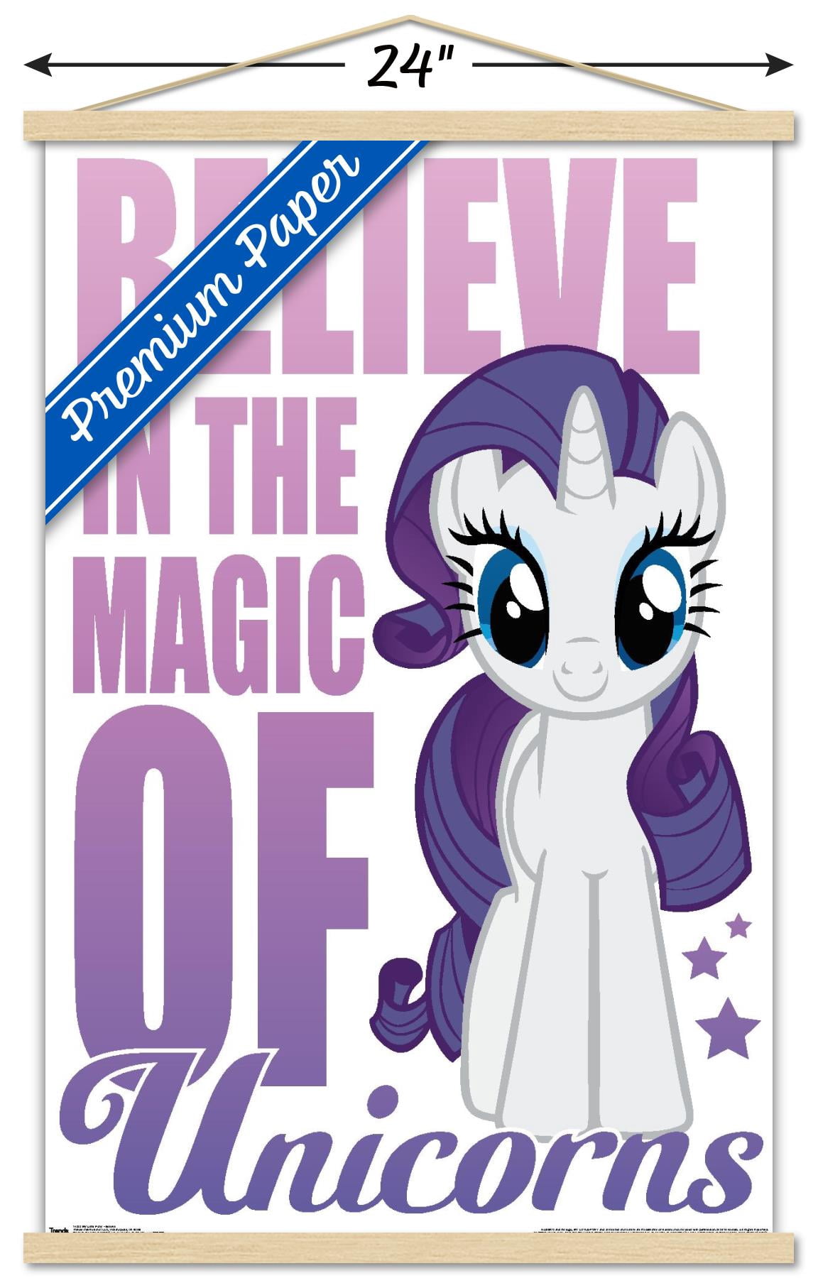 Hasbro My Little Pony - Believe Wall Poster with Wooden Magnetic Frame, 22.375" x 34"