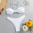 thumbnail image 4 of WILLBEST Traje de Baño Manga Larga Mujer Women'S Sexy Bikini Strappy Bandeau Traje de Baño Bikinis Set, 4 of 7