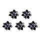 thumbnail image 2 of Flores navideñas de tela tejida negra | Juego de 5 piezas para coronas y adornos para árboles | Adornos florales navideños de 13 cm | Accesorios festivos para el hogar, 2 of 6