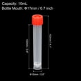 thumbnail image 2 of Unique Bargains 10mL Plastic Test Tubes, 80 Pack Frozen Test Tube Graduated Vial Container Storage Screw Cap, Red Clear, 2 of 6