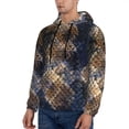 thumbnail image 2 of Bingfone Watercolor Snake Skin Men'S Drawstring Hoodie Long Sleeve Pocket Sweatshirts-4x-Large, 2 of 9