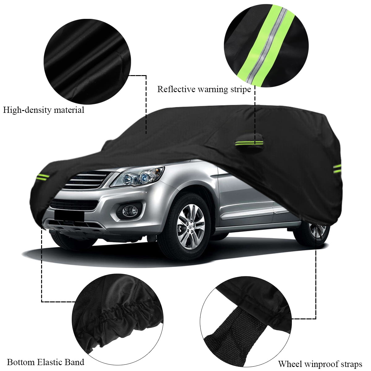 Full SUV Car Cover Waterproof Outdoor Rain Dust UV Resistant Protection S/M/L