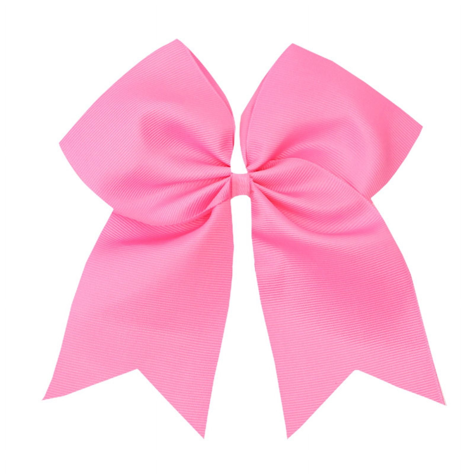 Yoyauz 8" Plus Cheerleader Bow Girl Hair Ornament with Ponytail Stand Bow Cheerleader Soft Football Competition Sports