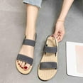 thumbnail image 5 of Hvyesh Flat Sandals for Women Casual Summer, Flat Bottomed Mules Soft Bottomed Straight Line Sandals And Slippers Size 8.5, 5 of 7