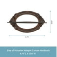 thumbnail image 3 of Kenney Decorative Victorian Single Hairpin Holdback for Curtains and Drapes, Oil Rubbed Copper, 3 of 3