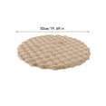 thumbnail image 3 of 19.69x19.69 Inches Cream Velvet Round Carpet - Soft Sofa Floor Mat, Living Room Coffee Table Round Rug, Elegant Cream Wind Velvet Carpet for Home Decor, 3 of 6