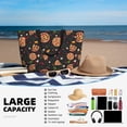 thumbnail image 5 of Daiia Pizzas Mushrooms Beach Travel Bag - Water-Resistant Beach Bag, Lightweight Tote with 7 Pockets for Women and Men - Gym,Pool,Camping,Reusable Grocery Bag, 5 of 7
