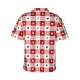 thumbnail image 3 of Picia Plaid Heart Gentle Cotton Regular Fit Short Sleeve Casual Hawaiian Shirt for Men-Large, 3 of 9