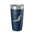 thumbnail image 1 of Donnell Lake Map Tumbler Travel Mug Insulated Laser Engraved Coffee Cup California 20 oz Navy Blue, 1 of 1
