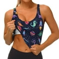 thumbnail image 3 of Picia Space Dinosaur Sports Bra for Women,Padded Strappy Sports Bras Medium Support Yoga Bra with Removable Cups,Running Yoga Bra-Medium, 3 of 9