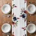 thumbnail image 6 of Pink Valentine's Day Table Runner - 90 Inch Long, Kitchen Dining Table Runner Dresser Scarves, Spring Floral Eucalyptus Leaves Wooden Farmhouse Decor for Coffee Tables Wedding Party Banquet, 6 of 8