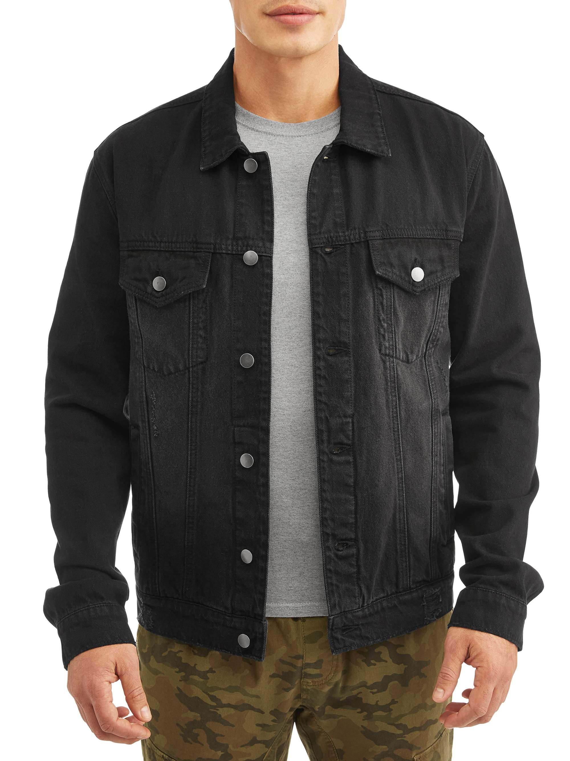 mens jean jacket black