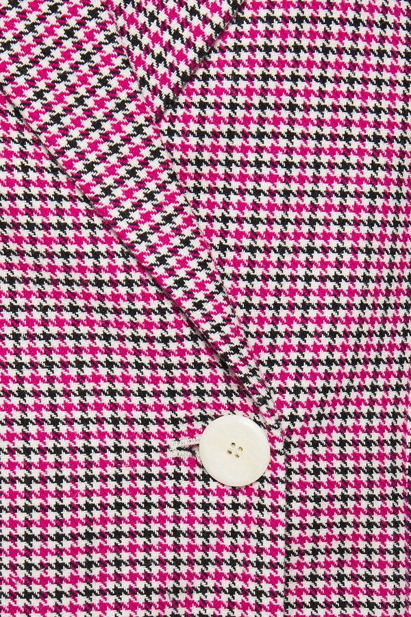 Vic Houndstooth Button Blazer 