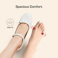 thumbnail image 6 of BURUDANI Women's Chunky Low Block Heels Mary Jane Closed Toe Work Pumps Comfortable Round Toe Dress Wedding Shoes Wide Shoes, 6 of 8