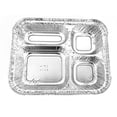 thumbnail image 3 of Handi-Foil 4-Compartment Oblong Aluminum Take-Out Meal Pan w/Board Lid Ref#4145 (pack of 50), 3 of 6