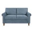 thumbnail image 5 of Lexicon Kinsale Textured Fabric 2-Piece Upholstered Sofa Set in Blue, 5 of 13