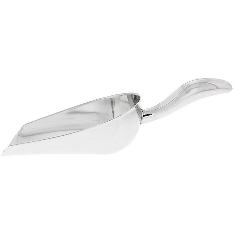 6oz Stainless Steel Scoop for Ice Bucket, Small Silver Metal Scoop for Flour,  Kitchen, Bar, Candy, 9.2 x 3.3 inches