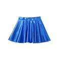 thumbnail image 3 of YiZYiF Girls Shiny Metallic A-line Skirt Pleated Jazz Dance Skort, 3 of 7