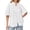 White, variant on MIXUE Women Blouses Solid Color Stank Button Down Short Sleeve Pleated Loose Casual Womens Summer Tops Holiday Wear,White,XXL