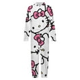 thumbnail image 4 of Hello Kitty Hooded Union Suit Pajama Soft Comfy PJs Sleepwear, 4 of 7