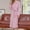 Pink, variant on Otvok Womens Solid Bandage Robe Bathrobe Gown Pajamas Long Sleepwear Pocket Waistband+Belts
