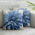 thumbnail image 3 of Nawypu  Light Blue Flower Throw Pillow Cover, Dahlia Flower Decorative Throw Pillow Covers Pillow Cases for Home Decor, 3 of 5