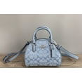 thumbnail image 4 of COACH Sydney Small Cornflower Signature Chambray Canvas Satchel Handbag, 4 of 6