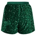 thumbnail image 5 of Womens Sequin Shorts Elastic High Waisted Sparkly Straight Legs Shorts Fashion Solid Color Glitter Sparkle Holiday Party Shorts, 5 of 7