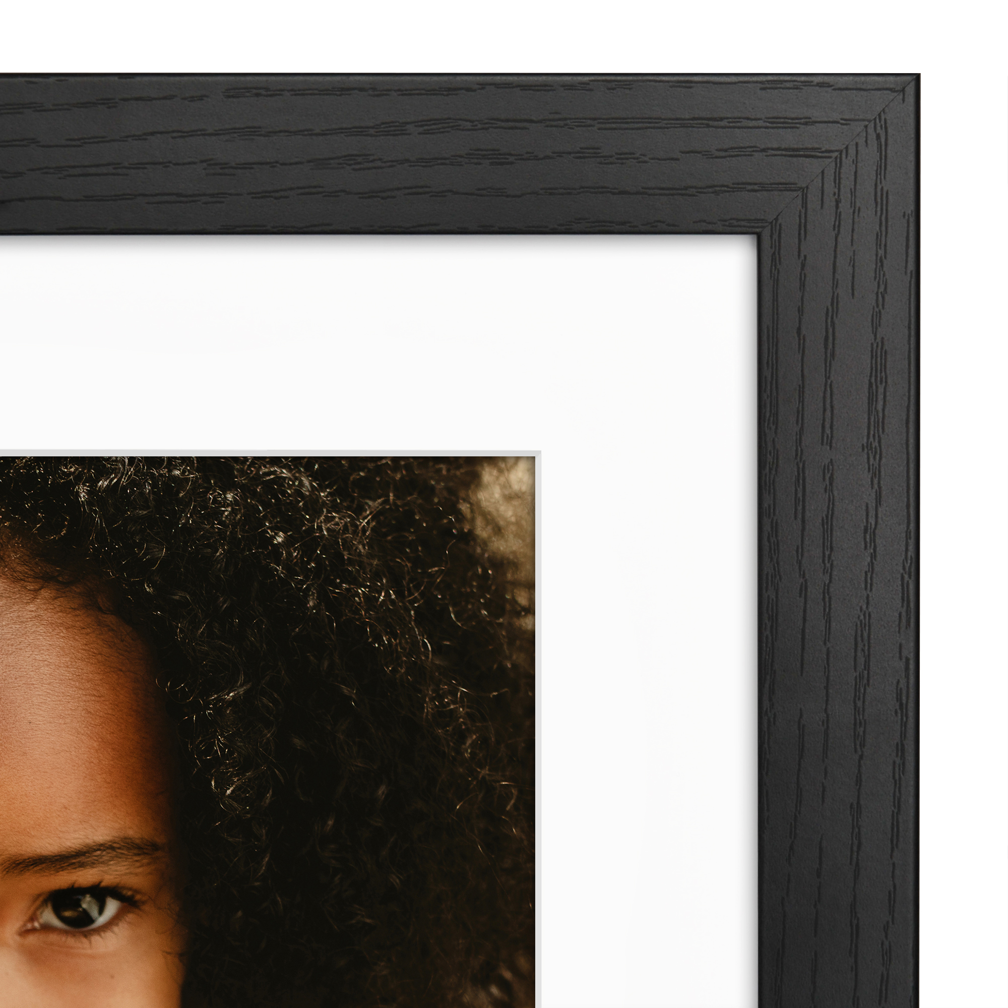 Americanflat 20x28 Picture Frame with Polished Plexiglass with 16x24 Mat Display Photo Hudson Wide - Black