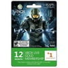 Halo 4 12 +1 Xbox Live Gold Membership Card (Xbox 360)
