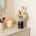 thumbnail image 5 of Simulated Tulips Artificial Flowers, Potted Plants Home Decor, Living Room Dining Table Accent, Spring Decor, Faux Flowers, Brown, 5 of 6