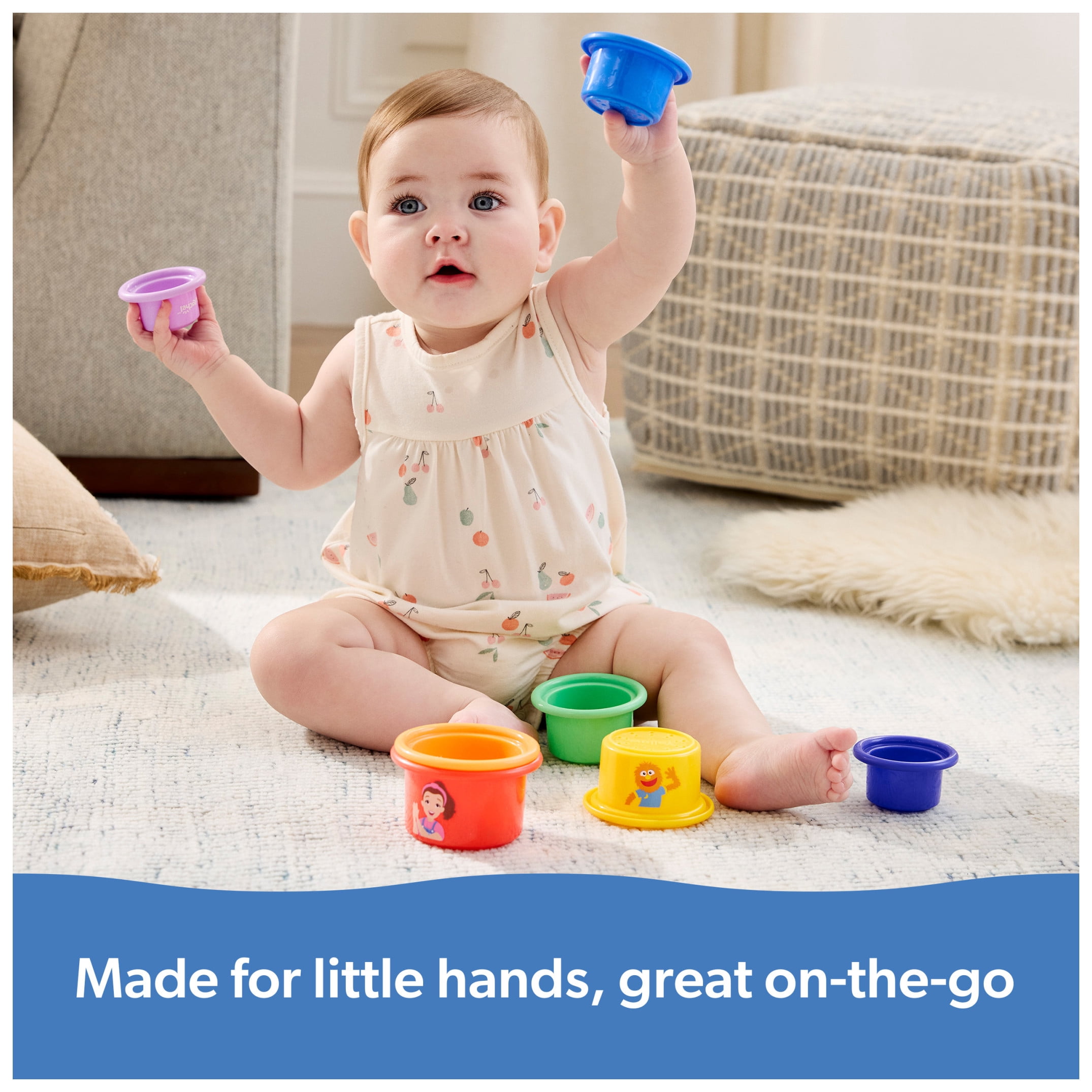 Ms. Rachel Rainbow Stacking Cups 7-Pack, For Kids Ages 6+ Months