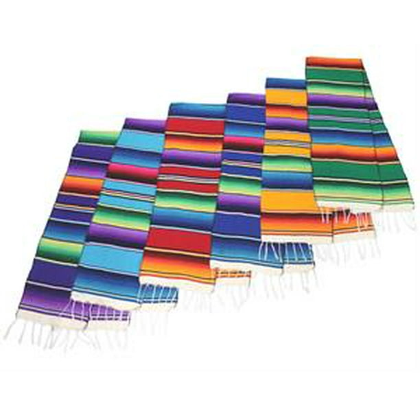 Mexican Sarape Blanket Table Runner 12in wide X 72 inches Long