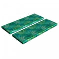 thumbnail image 1 of Alligator Bench Cushion Set of 2, Exotic Crocodile Snakeskin Abstract Pattern Graphic Animal Print, Standard Size Foam Pad and Decorative Cover, Teal Sea Green and Black, by Ambesonne, 1 of 4