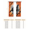 thumbnail image 6 of Fsddascl Halloween Blackout Curtains for Bedroom/Living Room, Thermal Insulated Kitchen Curtains, Orange Black Branches Retro Moon Crow Grommet Darkening Window Treatment Drapes 52"x63"x2, 6 of 6