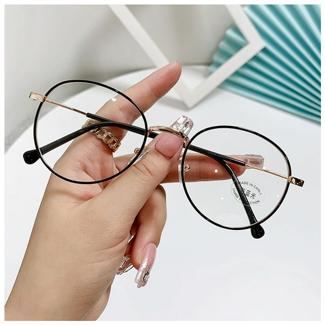 Nersighted Distance Glasses Anti Eyestrain Round Metal Frame Spectacles
