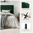thumbnail image 6 of Amolife Queen Size Velvet Upholstered Bed with Wingback Headboard, Green, 6 of 9
